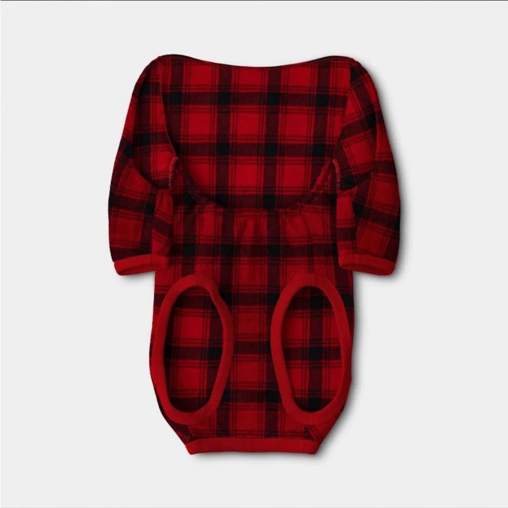 Plaid Brushed Fleece Pet Pajamas